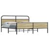 vidaXL Bed Frame Sonoma oak Steel Full Bed Frame Rectangular