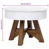vidaXL Coffee Table White and brown Steel and solid reclaimed wood