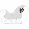 vidaXL Reindeer And Sleigh Christmas Decoration Set of 2 White