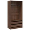 vidaXL Wardrobe Brown Oak Engineered Wood Compact Wardrobe Rectangular