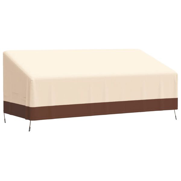 vidaXL Bench Cover Beige and Brown 600D Oxford Fabric With PVC Coating