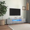 vidaXL TV Cabinet Concrete Grey Engineered Wood TV Cabinet Rectangular