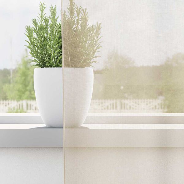 vidaXL Voile Curtains with Grommets 2 pcs Cream 55.1x55.1"