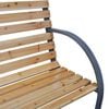 vidaXL Garden Bench Natural wood, grey Solid fir wood, steel Medium