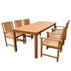 vidaXL Outdoor Table And Chair Brown Solid acacia wood Standard Durable