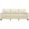 vidaXL 3-seater Sofa Cream