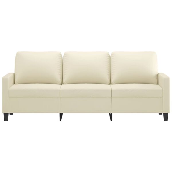 vidaXL 3-seater Sofa Cream