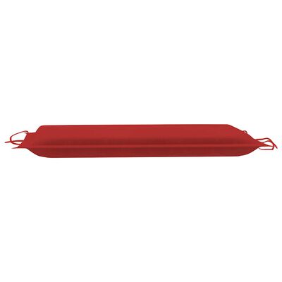 Red rolled-up cushion or lounger cover