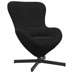 vidaXL Egg Chair Black 24.80 x 28.74 x 35.43 in Velvet