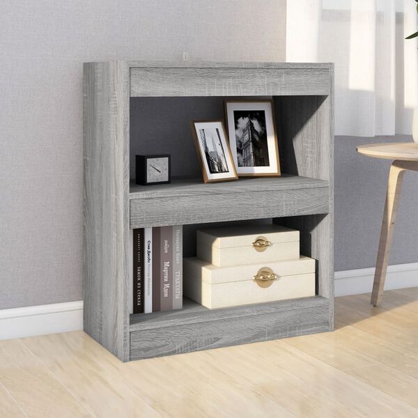 vidaXL Book Cabinet Grey sonoma Engineered wood Medium Book Cabinet