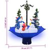 vidaXL Snowing Christmas Tree Blue, Green, White PVC, polyester and plastic