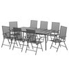 vidaXL Garden Dining Set Anthracite Powder-Coated Steel Standard
