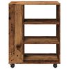 vidaXL Rolling Cabinet Old Wood Engineered Wood Medium Rollable
