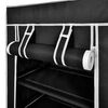 Fabric Shoe Cabinet with Cover 23" x 11" x 42" Black