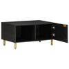 vidaXL Coffee Table Black Engineered wood, solid mango wood, brass Medium