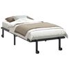 vidaXL Bed Frame Black Steel Single Foldable Bed Frame Rectangular