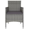 vidaXL Garden Dining Set Gray