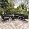 vidaXL Garden Lounge Set Black