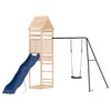 vidaXL Outdoor Playset Natural pine, Blue Solid pine wood, Polypropylene