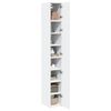 vidaXL Slim Storage Cabinet White 11.8"x16.7"x88.6" Engineered Wood