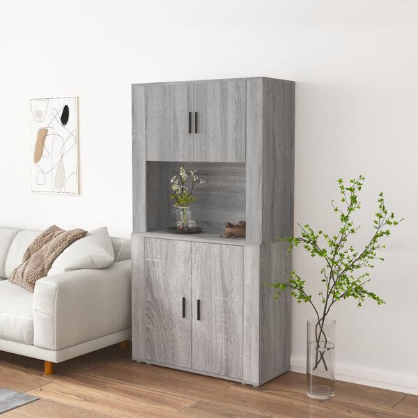 vidaXL Highboard Grey sonoma Engineered wood Medium Highboard