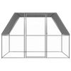 vidaXL Chicken Cage Silver and grey Galvanized steel Large Durable