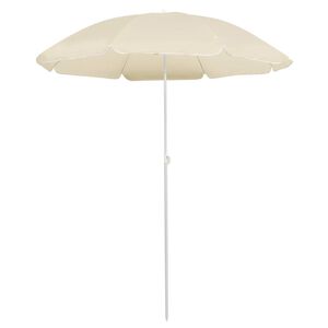 vidaXL Garden Parasol Sand Polyester, Steel UV-resistant materials