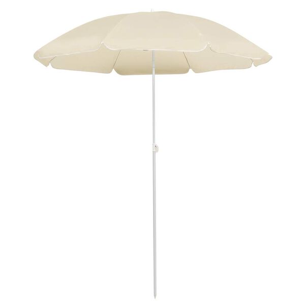 vidaXL Garden Parasol Sand Polyester, Steel UV-resistant materials