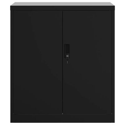 vidaXL File Cabinet Black 31.1"x15.7"x35.4" Steel
