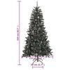 vidaXL Christmas Tree Green and White PVC, Steel Extra Tall Collapsible