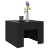 vidaXL Coffee Table with Infinity LED Black 15.7x15.7x11.8"