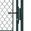 vidaXL Garden Gate Steel 39.4x59.1" Green