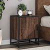 vidaXL Nightstand Brown Oak Engineered Wood and Metal