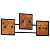 vidaXL Wall Coat Rack Natural wood and black