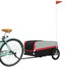 vidaXL Bike Trailer Black and Red 99.2 lb Iron