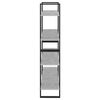 vidaXL Book Cabinet Concrete Grey Engineered Wood 39.4x11.8x55.1 in