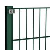 vidaXL Fence Panel with Posts Iron 69.5"x47.2" Green