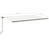 vidaXL Retractable Awning Cream Powder-Coated Aluminum Large