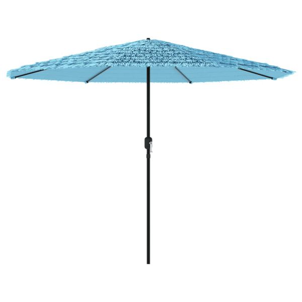 vidaXL Garden Parasol Blue Polyester Fabric Large Collapsible