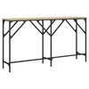 vidaXL Console Table Sonoma Oak Engineered Wood, Metal Narrow