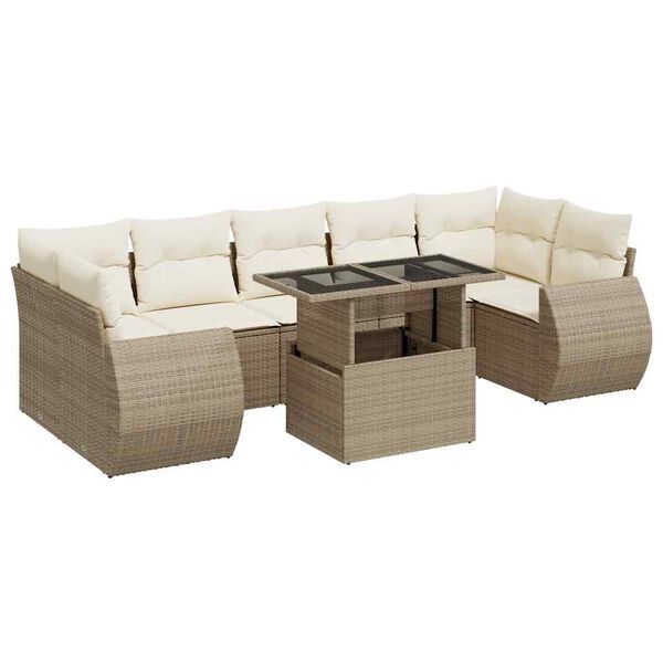 vidaXL Garden Sofa Set Beige