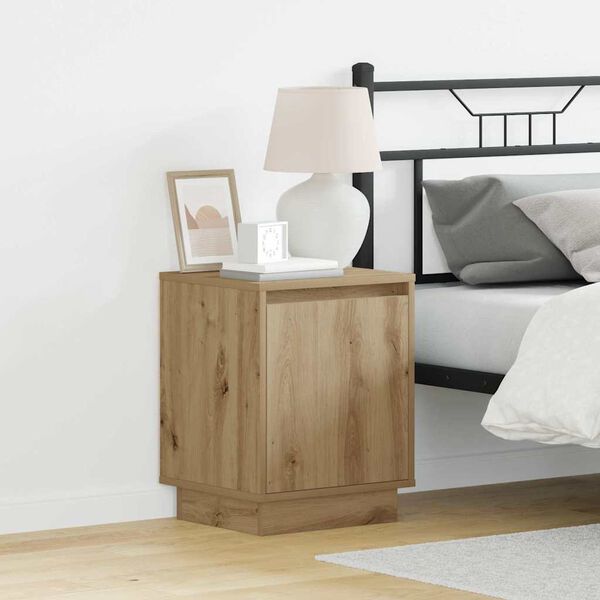 vidaXL Bedside Cabinet Artisan Oak 15.35 x 13.58 x 19.69 in
