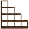 vidaXL Room Divider Bookcase Smoked oak Engineered wood