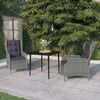 vidaXL Garden Dining Set Light Grey Powder-coated steel