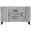 vidaXL Sideboard Grey sonoma Engineered wood, metal Medium Sideboard