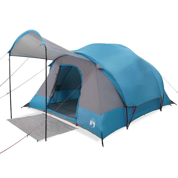 vidaXL Family Tent Tunnel 8-Person Blue Waterproof