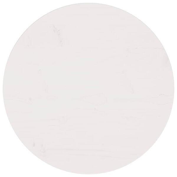 vidaXL Table Top White Solid Pinewood 23.6 in Diameter Durable