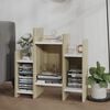 vidaXL Side Cabinet Sonoma Oak and White Engineered Wood Medium