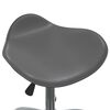 vidaXL Dining Chair Grey Faux leather, chrome steel Standard Swivel