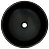 vidaXL Countertop Basin Black and Blue Round Φ16.1x5.5" Ceramic